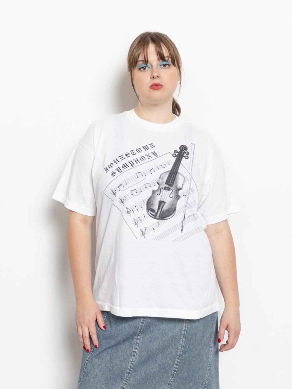 Screen Stars JOHNSTOWN SYMPHONY ORCHESTRA Musical T-Shirt Vintage Violin XL